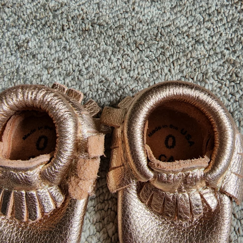 Freshly Picked Rose Gold Moccasins